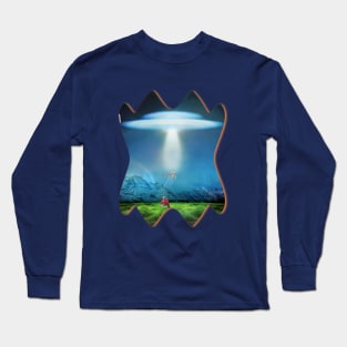 Abduction tricycle child UFO Long Sleeve T-Shirt